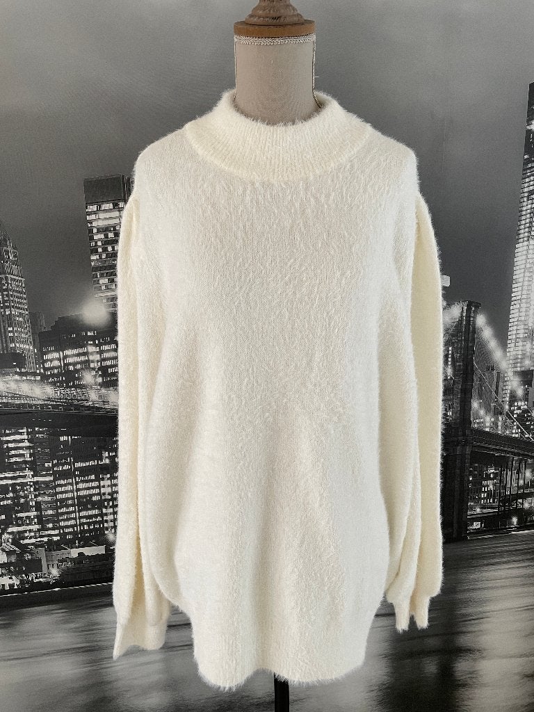 prachtige witte trui 48 - GRATIS trui bij aankoop, Kleding | Dames, Verzenden, Zo goed als nieuw, Maat 46/48 (XL) of groter, Wit