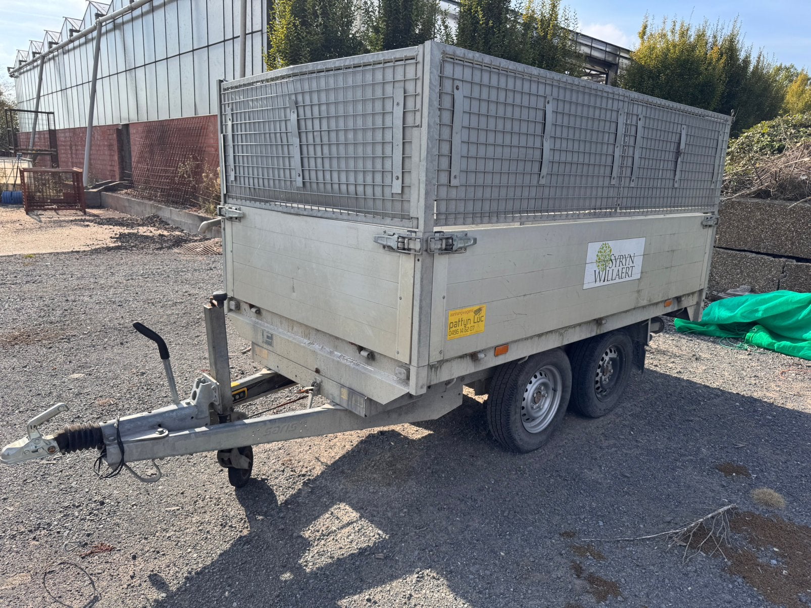 Elektrische kipper aanhangwagen 2700kg geremd, Ophalen, Gebruikt