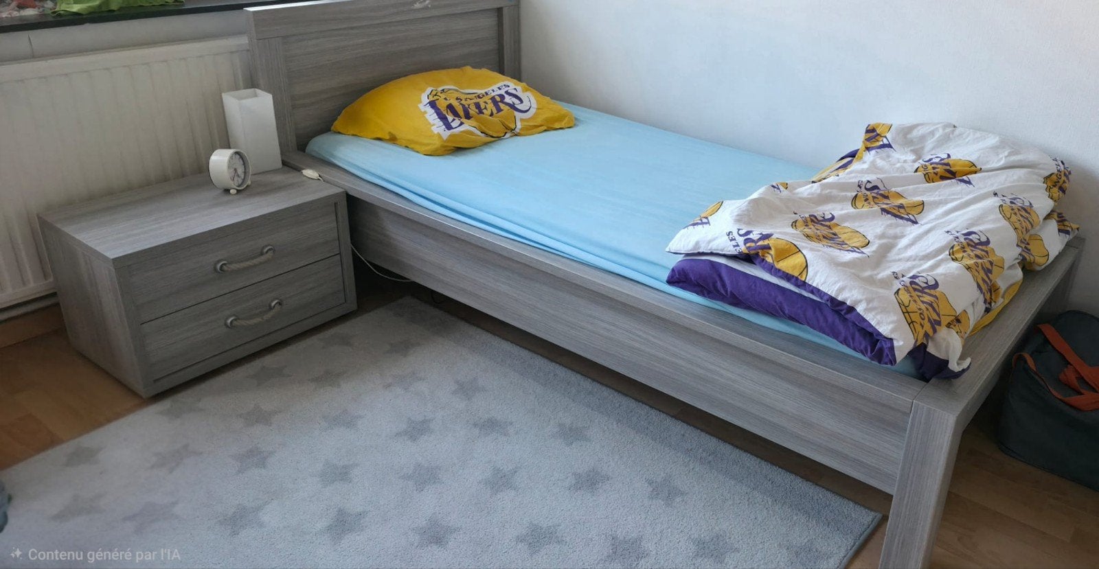 Chambre enfant à donner, Maison & Meubles, Enlèvement, Comme neuf, Une personne, Couleue gris clair