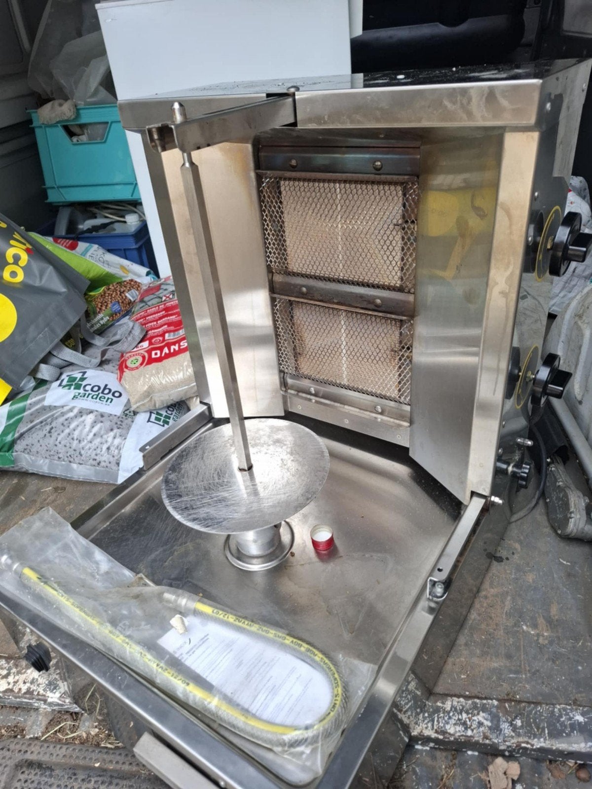Kebabgrill met 2 gaspitten., Zakelijke goederen, Ophalen, Gebruikt, Fornuis, Frituur en Grillen