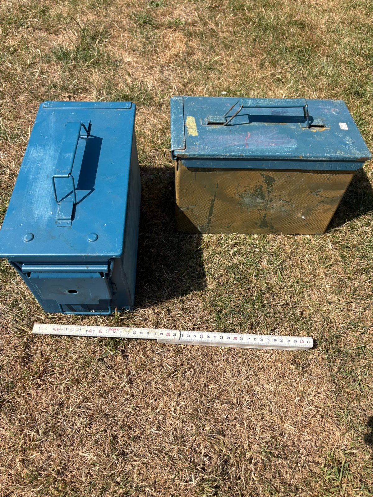 2 kistjes type .50 US samen 10€, Collections, Objets militaires | Général, Enlèvement ou Envoi, Armée de terre, Autres types