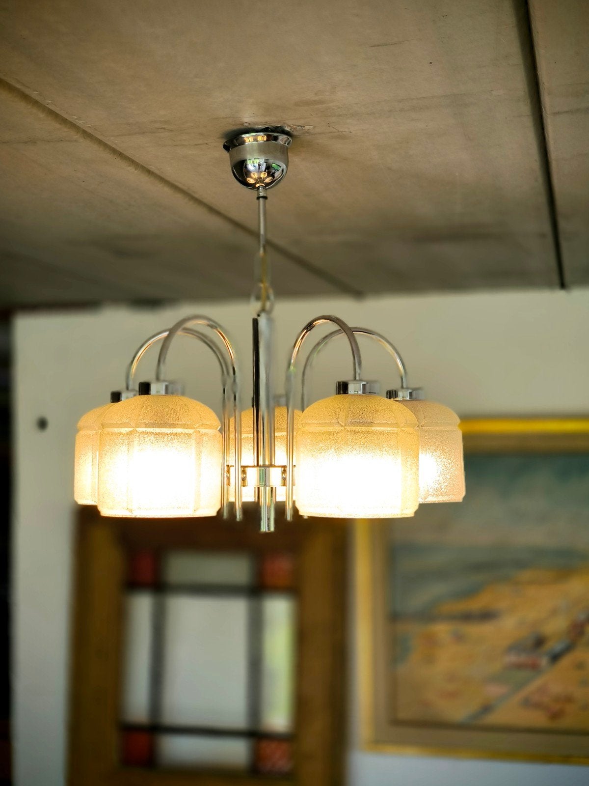 Lustre Gaetano Sciolari pour Mazzega, Italie 1970s, Enlèvement ou Envoi
