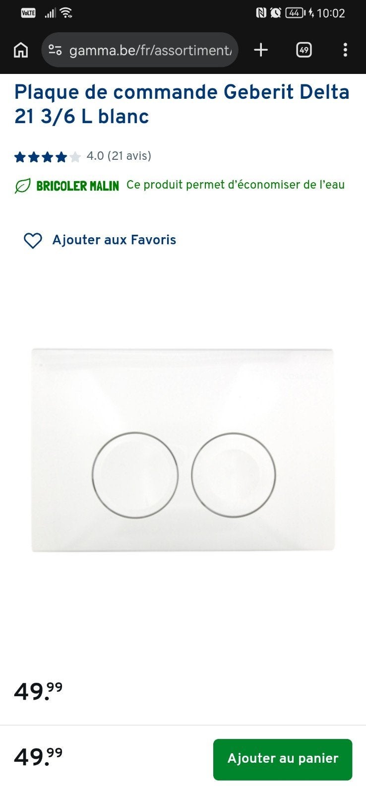 Geberit WC-plaat, Ophalen