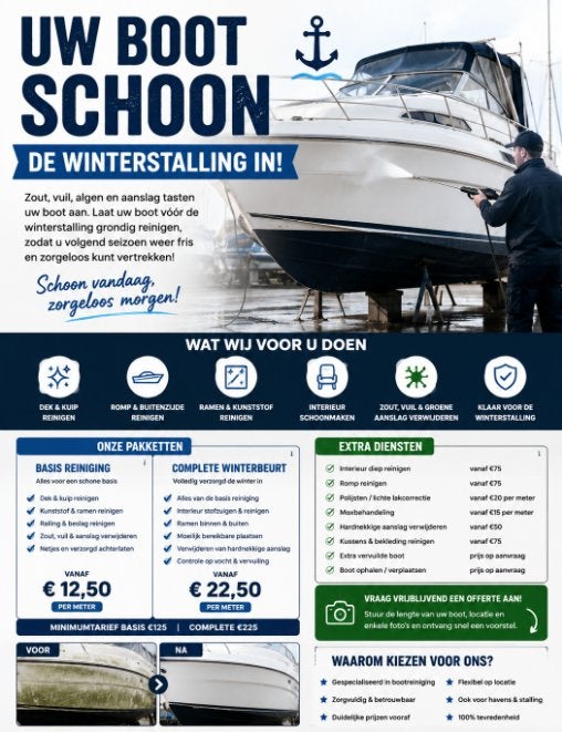 boten schoonmaak voor de winterstalling, Ophalen