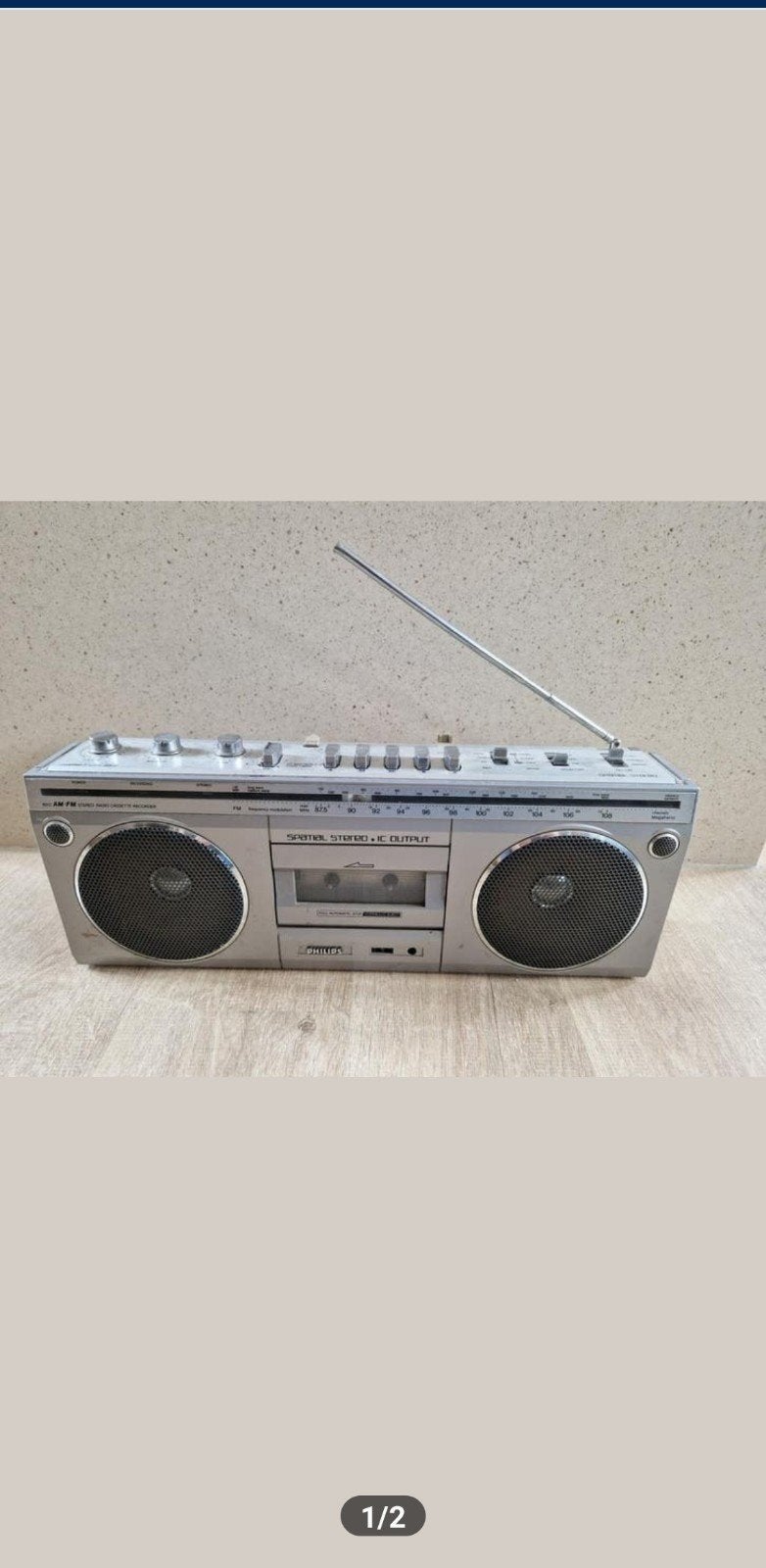 Philips vintage radio cassette speler, TV, Hi-fi & Vidéo, Enlèvement ou Envoi, Ne fonctionne pas, Radio