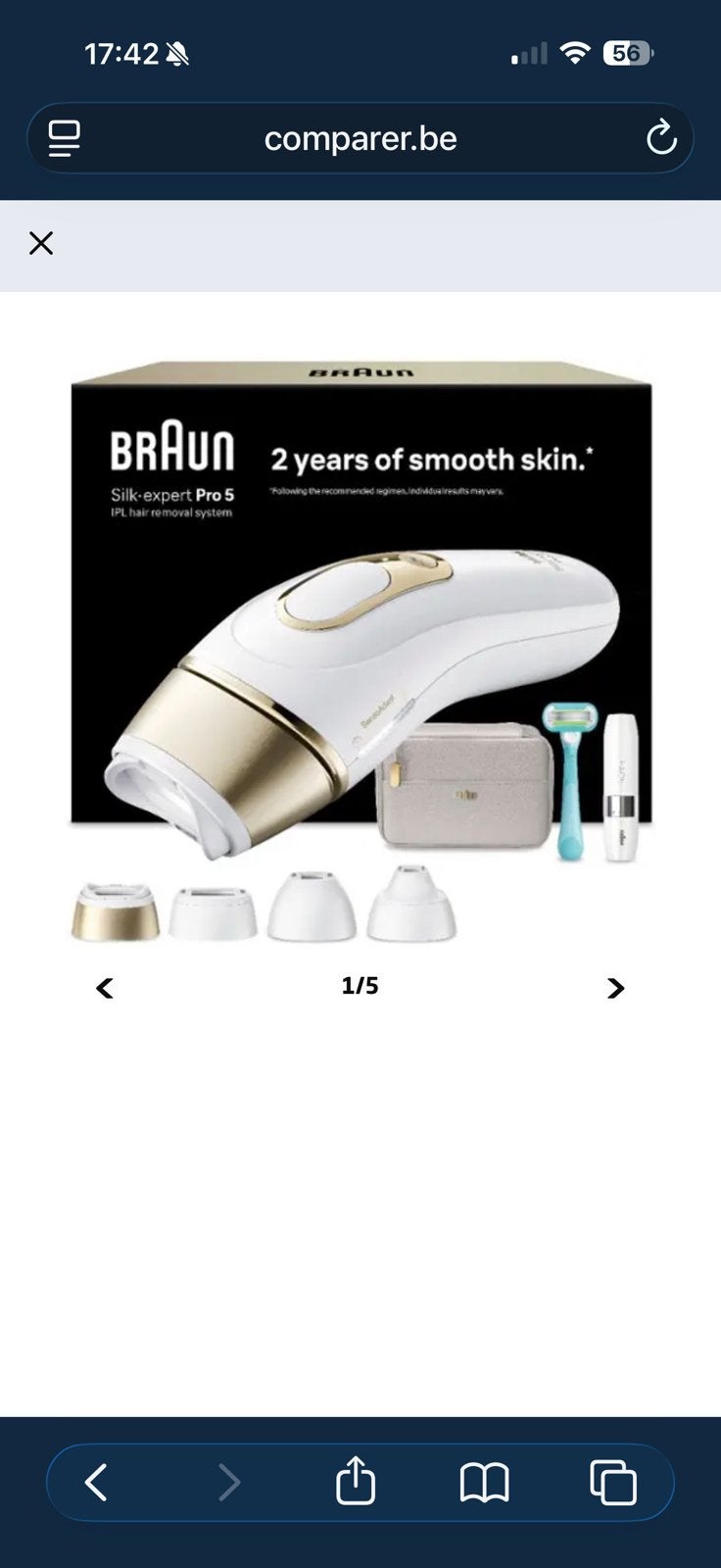 Braun silk expert Pro 5 neuf, Enlèvement ou Envoi, Neuf, Rasage ou Épilation
