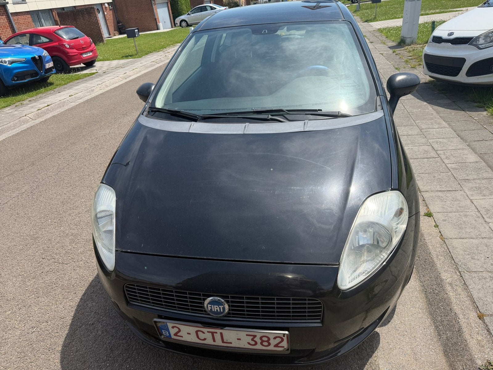Fiat Grande Punto 2008 1.4 essence, Auto's, Grande Punto, Zwart, Particulier, Euro 4