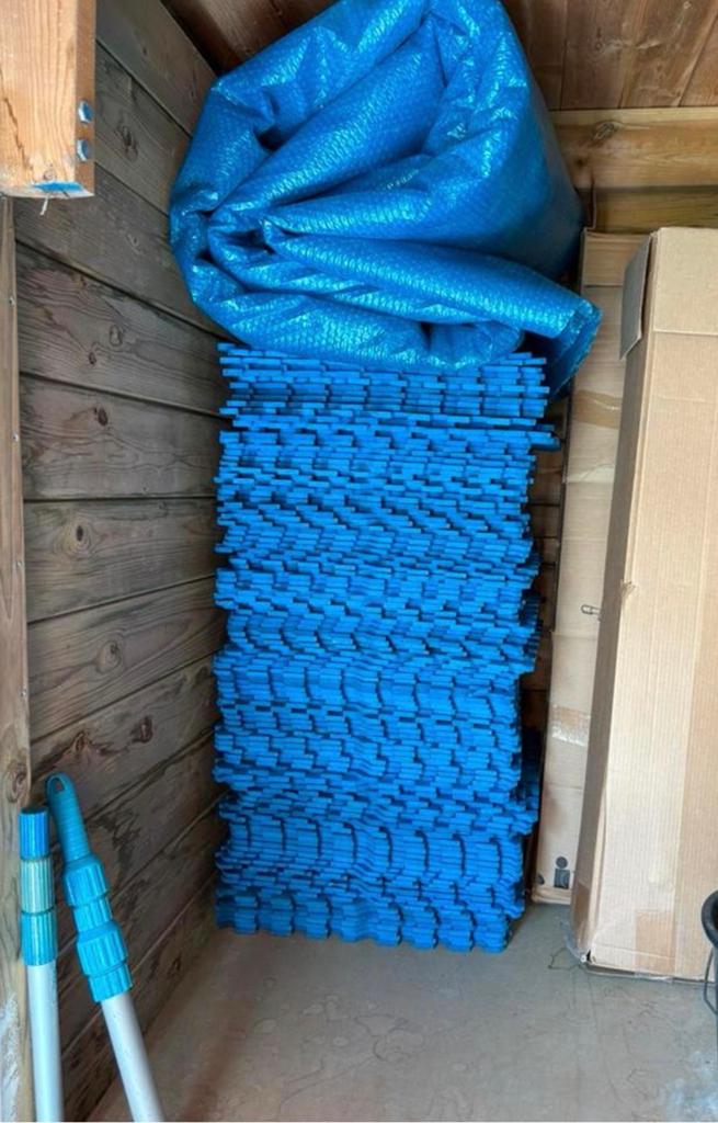 Tuiles de puzzle bleues Intex, Enlèvement, Comme neuf, Tapis de sol