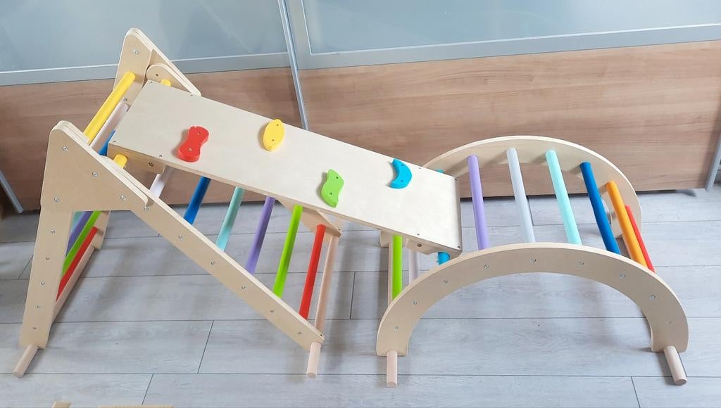Houten klimrek, Ophalen