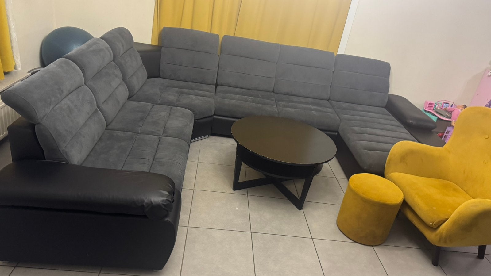 Fauteuil + table basse + Commode télé, Maison & Meubles, Enlèvement, Comme neuf, Tissus