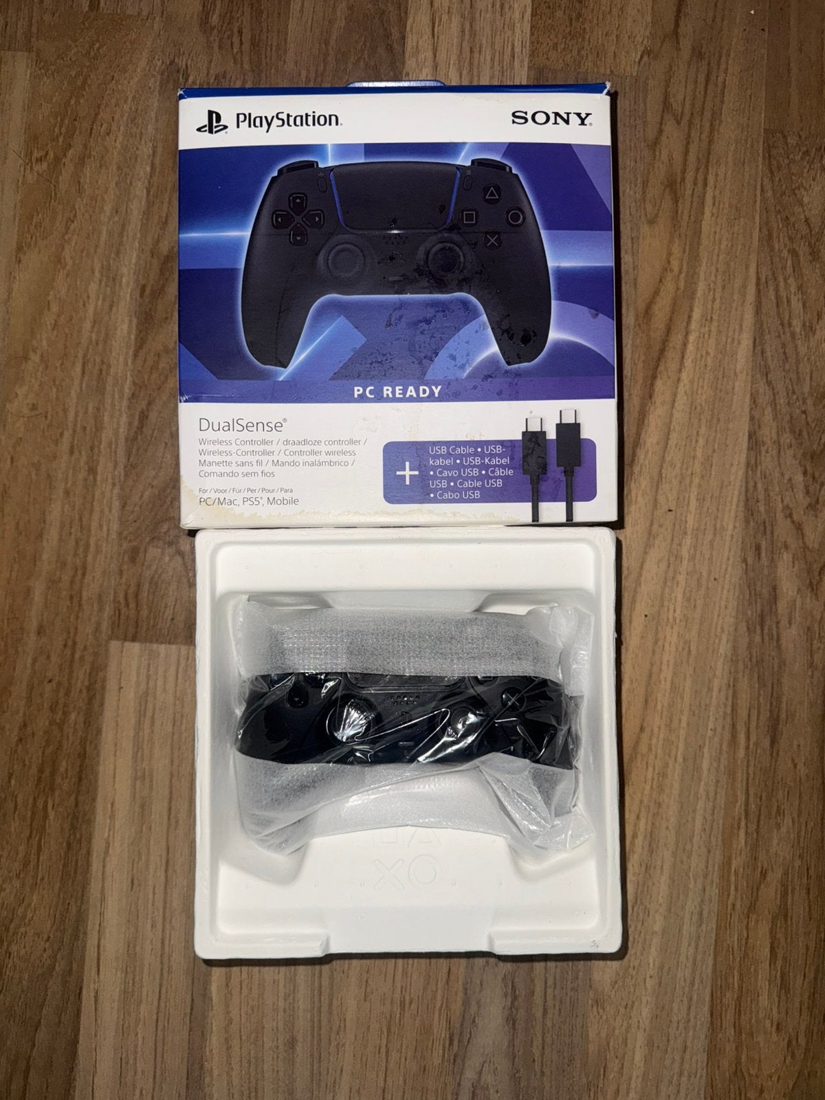 Ps5 Controller Zwart + USB C, PlayStation 5, Nieuw, Ophalen of Verzenden, Controller