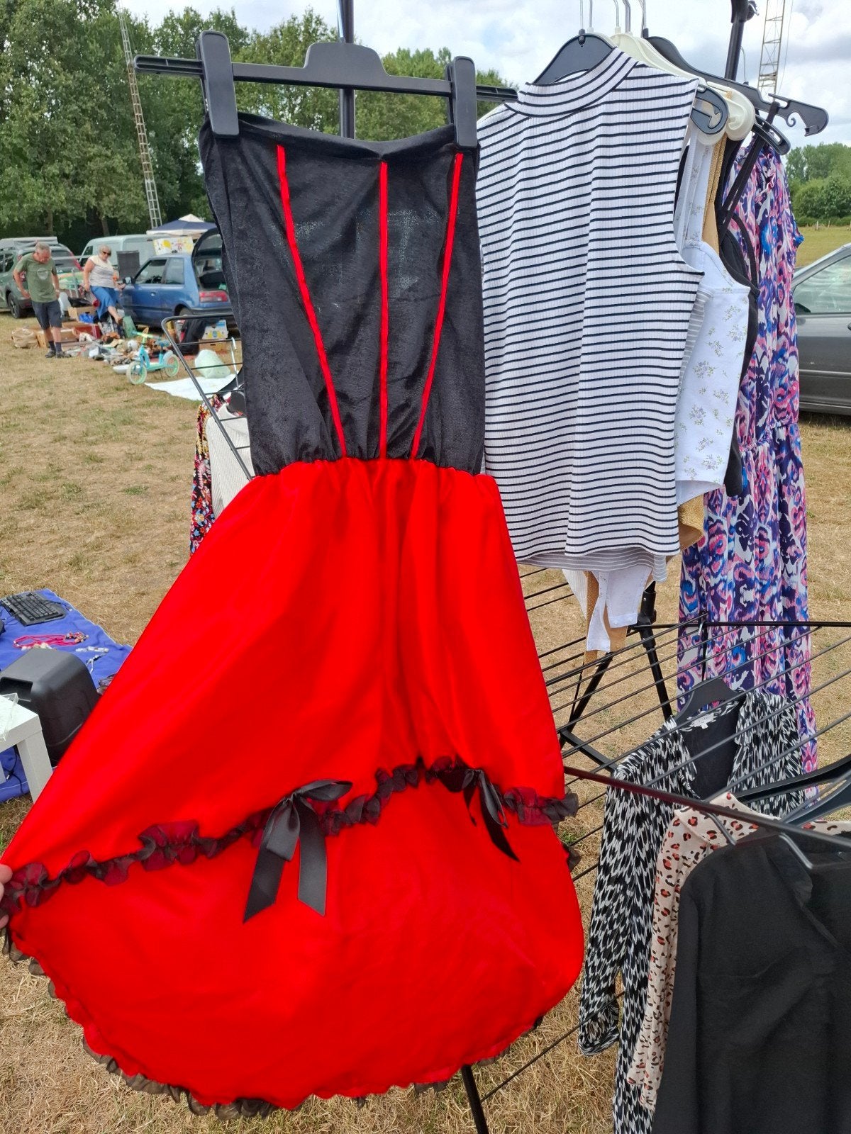 Carnaval kleedje Spaans flamenco (Dames mt M), Ophalen, Maat 38/40 (M)