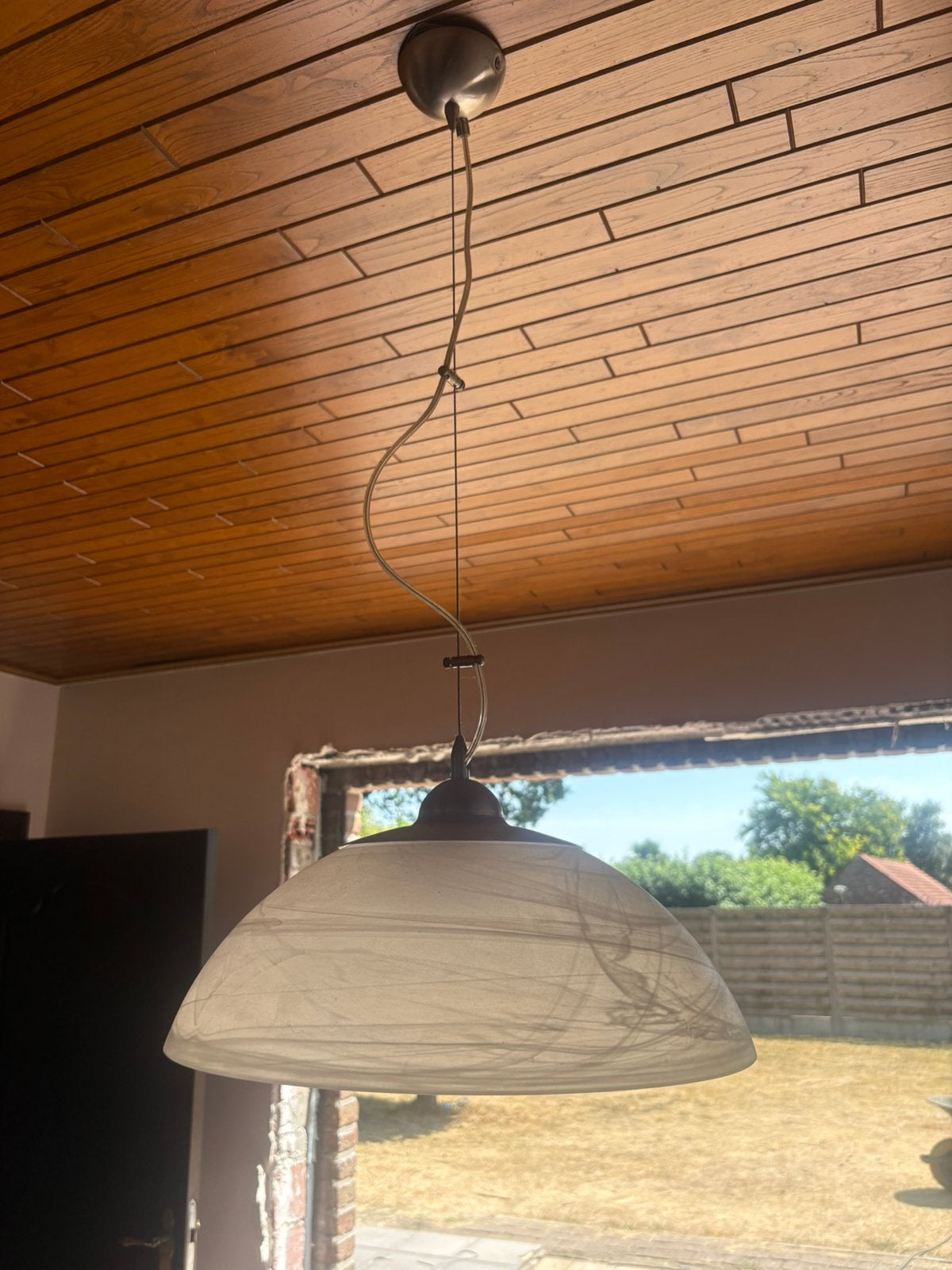 Retro lamp, Huis en Inrichting, Lampen | Hanglampen, Ophalen, Zo goed als nieuw