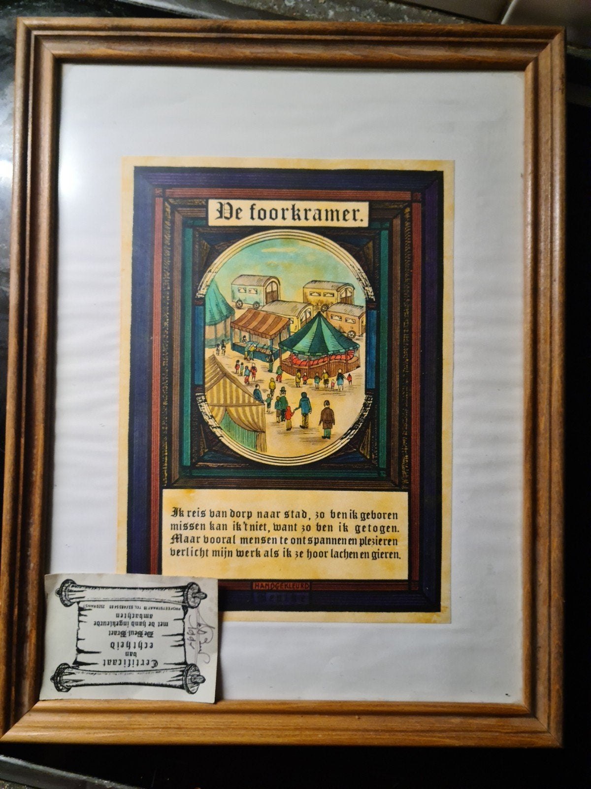 Handgekleurd Beulke – 'De foorkramer' – Daniel de Beul & G., Enlèvement ou Envoi