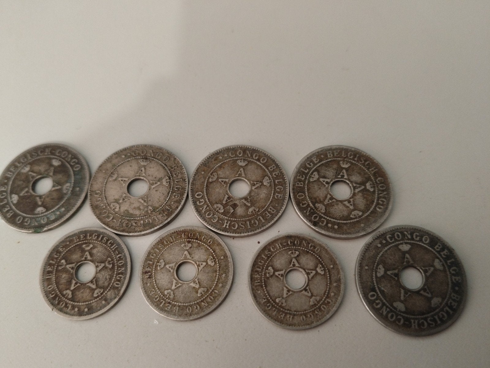 Lotje 5 en 10ct Belgisch Congo munten Albert 1, Postzegels en Munten, Munten | België, Ophalen of Verzenden