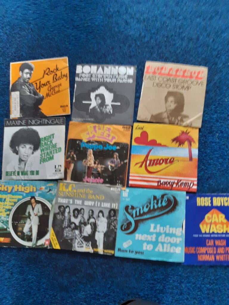 10 singles divers, années 70 (voir photo), Enlèvement ou Envoi, Utilisé, Dance, Single