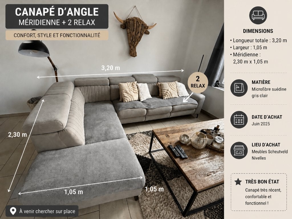 Fauteuil, Enlèvement, Comme neuf, Cuir, Moderne