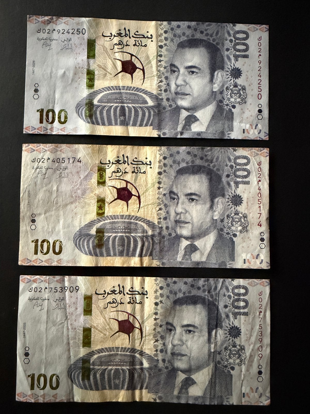 100 dirhams — 35e Afrika Cup of Nations 2025, Ophalen, Overige landen
