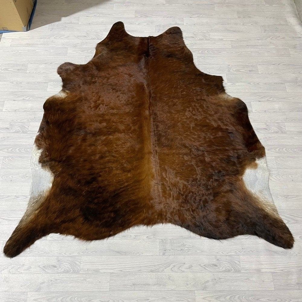 Koeienhuid bruin wit zwart 205x185cm | Lederstore, Neuf, Tapisserie murale, Multicolore, Matériau naturel