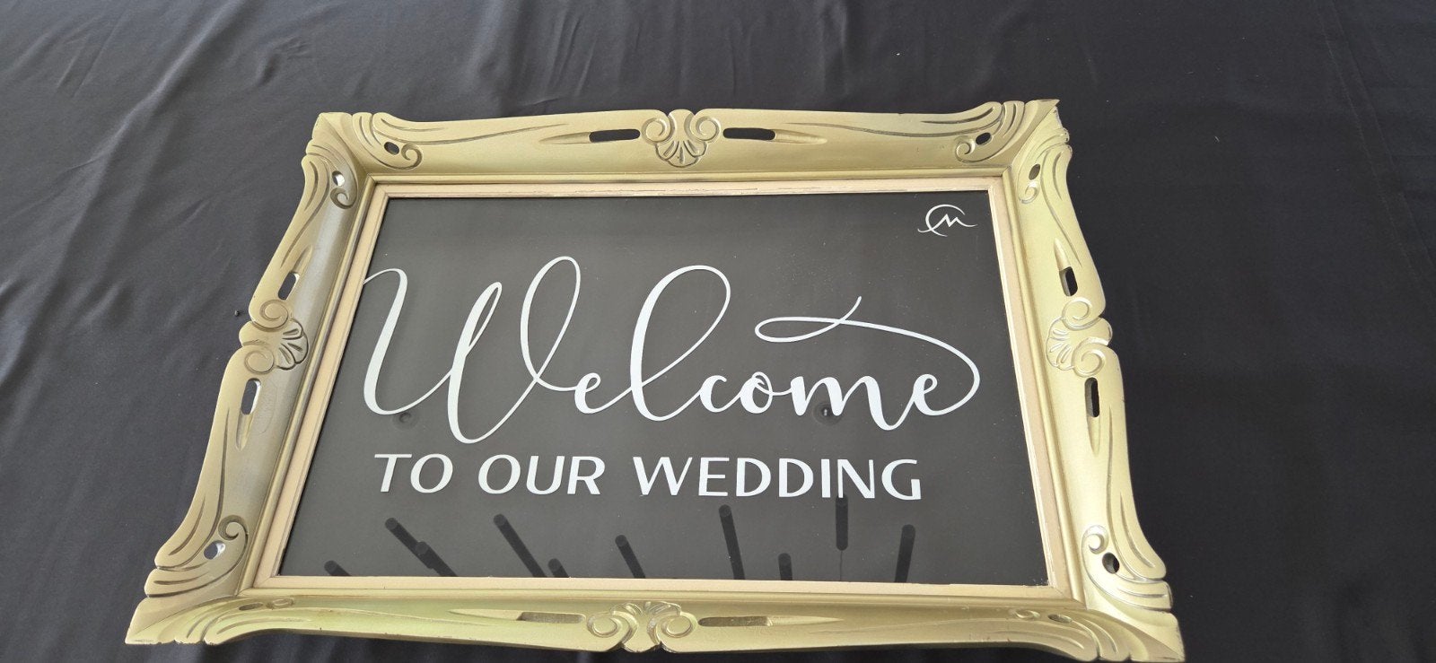 Frame Huwelijk Welcome to our wedding, Huis en Inrichting, Woonaccessoires | Tekstborden en Spreuken, Ophalen of Verzenden