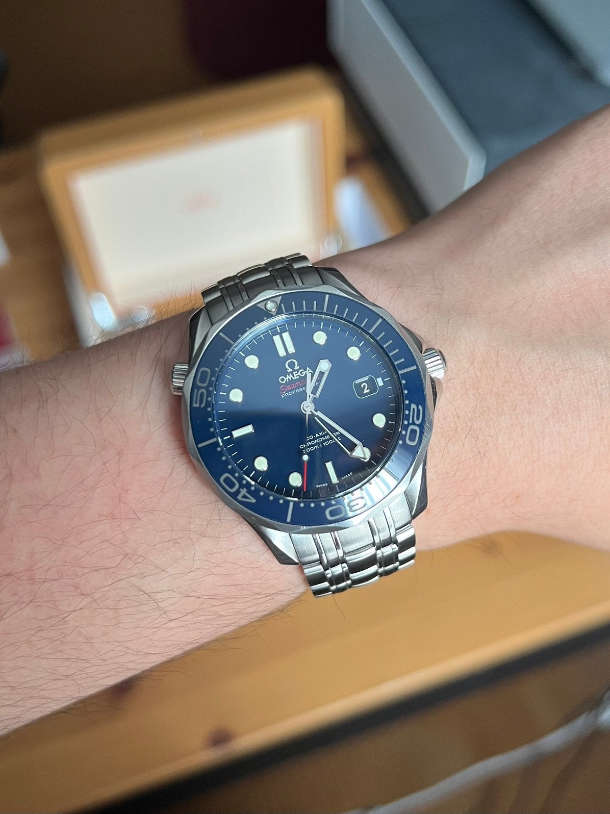 Omega Seamaster Diver 300m ref 212.30.41.20.03.001, Handtassen en Accessoires, Horloges | Heren, Omega, Ophalen