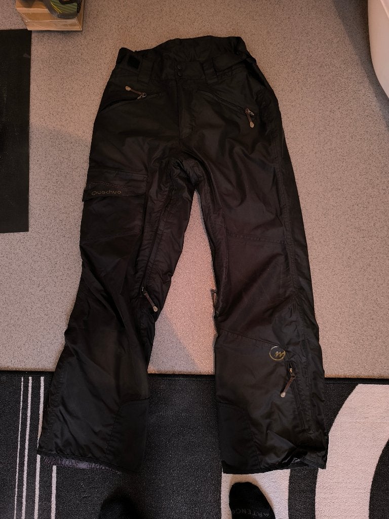 Skibroek zwart met verluchting en vele zakken, Kleding | Dames, Ophalen of Verzenden, Zo goed als nieuw, Maat 38/40 (M), Broek