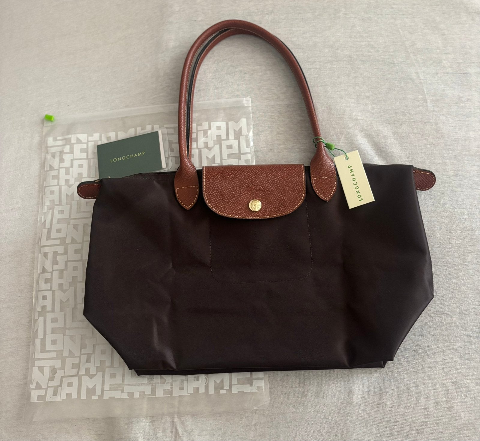 Longchamp Le Pliage — Moyen — Marron, Enlèvement ou Envoi, Neuf, Brun, Sac à main