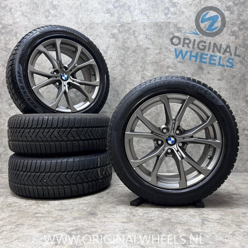 17  inch originele velgen + winterbanden BMW 3 4 serie styli, Pneus et Jantes, Pneus hiver, -, 17 pouces
