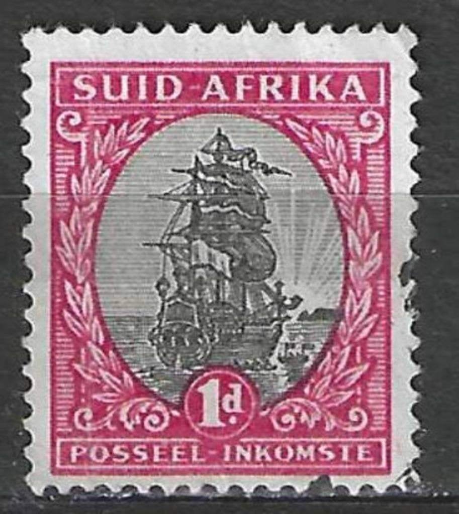 Afrique du Sud 1926 - Yvert 20 - Navire Drommedaris (ST), Envoi, Afrique du Sud, Affranchi