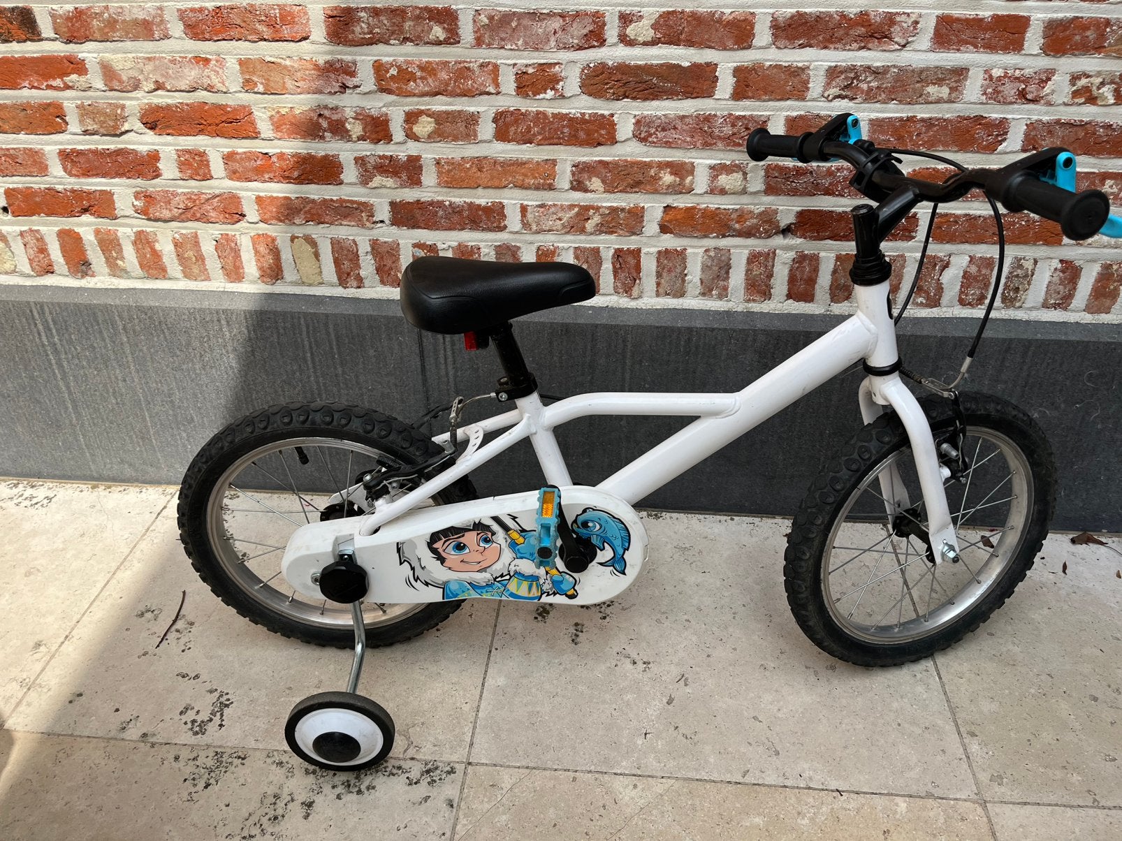 Decathlon BTWIN Kinderfiets 16 inch 4-6 jaar Discover, Fietsen en Brommers, Ophalen, Zijwieltjes, Velgrem, 16 tot 20 inch