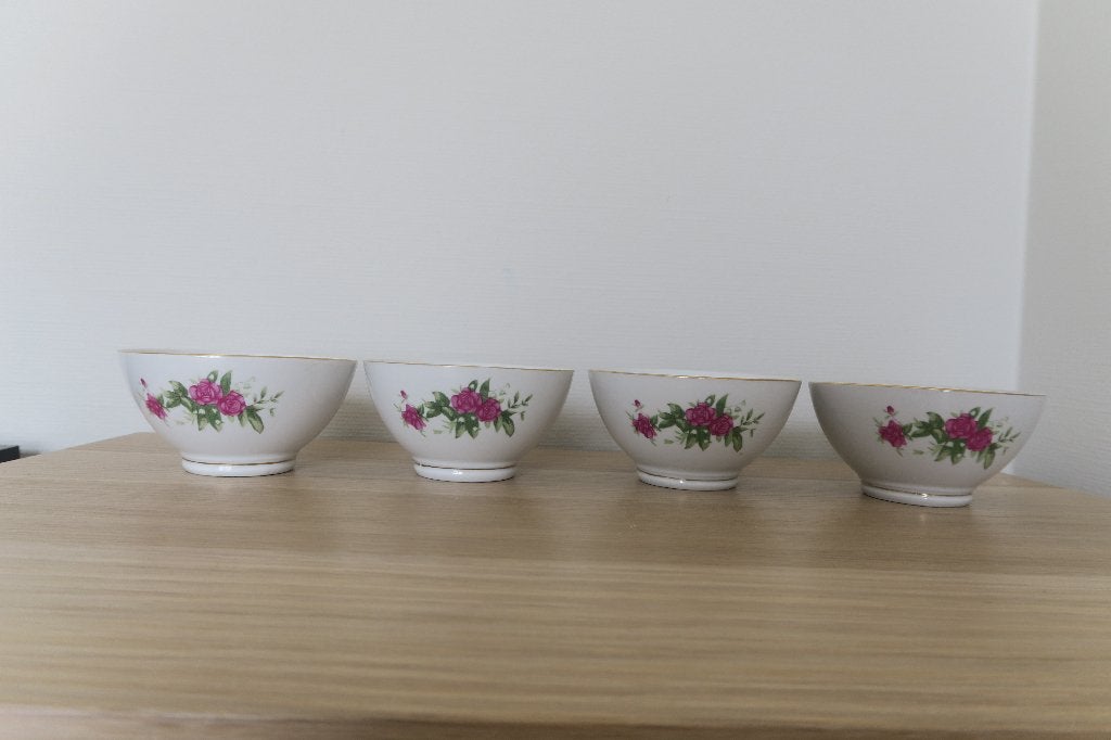 4 bols à riz vintage - Porcelaine chinoise, Enlèvement ou Envoi