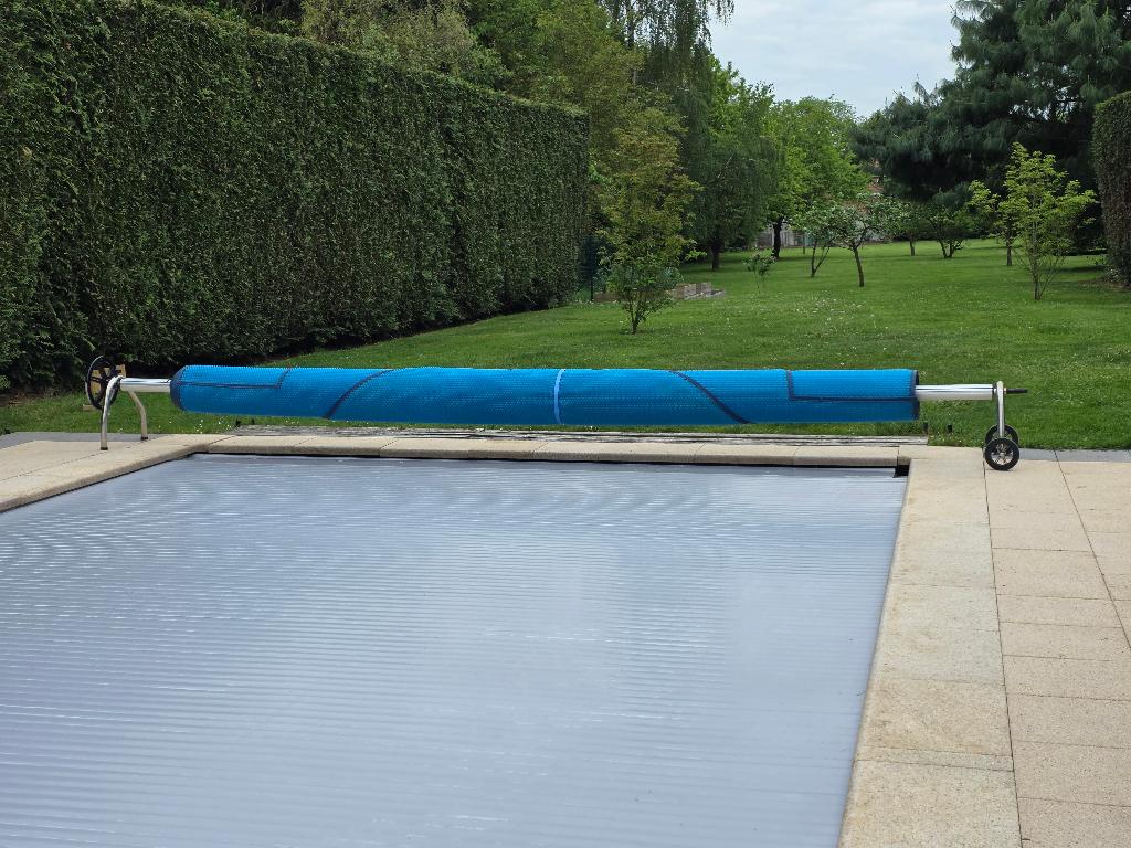 Bâche solaire piscine + enrouleur téléscopique, Enlèvement, Couverture de piscine