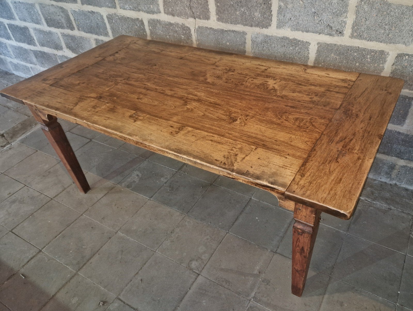 Eiken antieke boerentafel, Ophalen