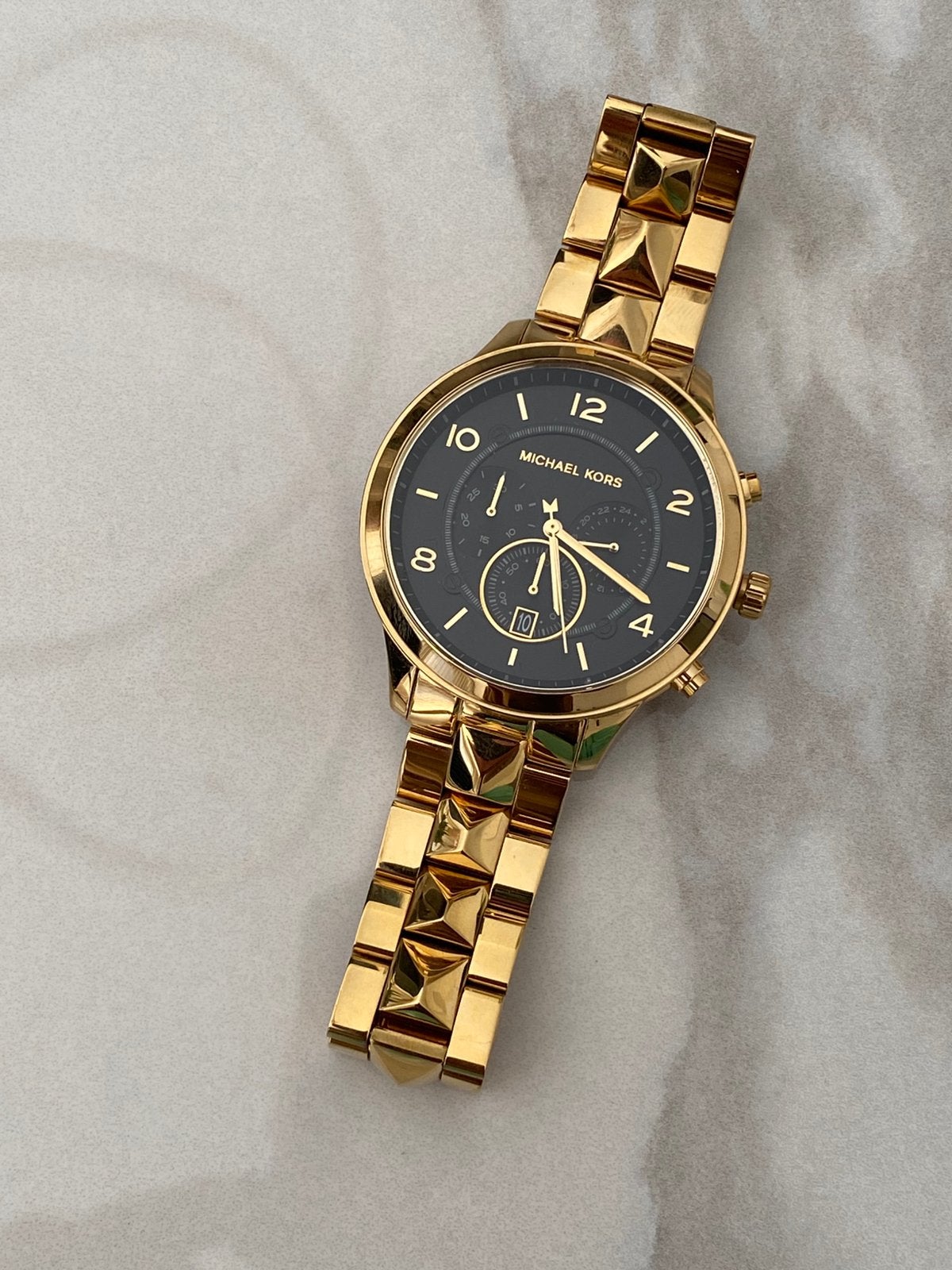 Montre Michael Kors pour femme — Chronographe doré, Enlèvement, Comme neuf, Or