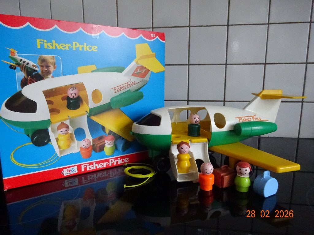 Vintage Fisher Price Play Family Jetliner #18* Volledig, Enlèvement ou Envoi