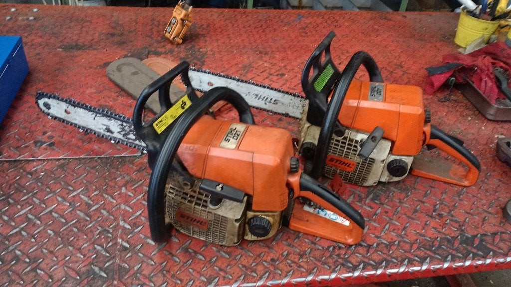 Stihl kettingzaag 021 voor opmaak 2 stuks. Defect., Doe-het-zelf en Bouw, Ophalen, Gebruikt, Kettingzaag, Sthil