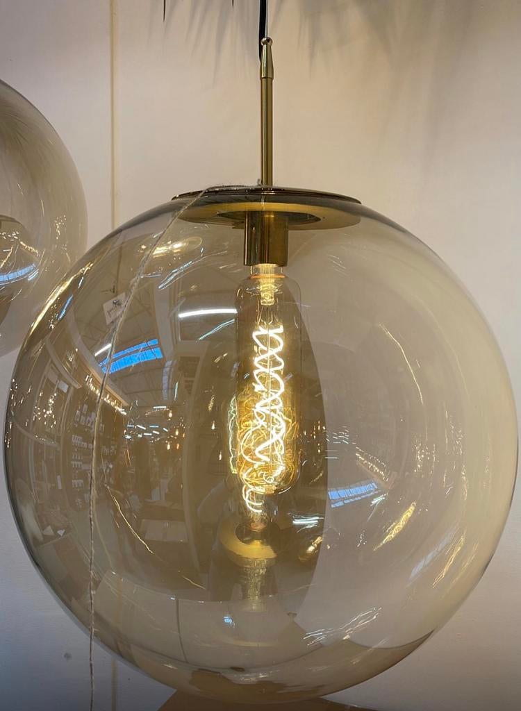 Glazen hanglamp, Maison & Meubles, Lampes | Suspensions, Enlèvement, Comme neuf, Verre