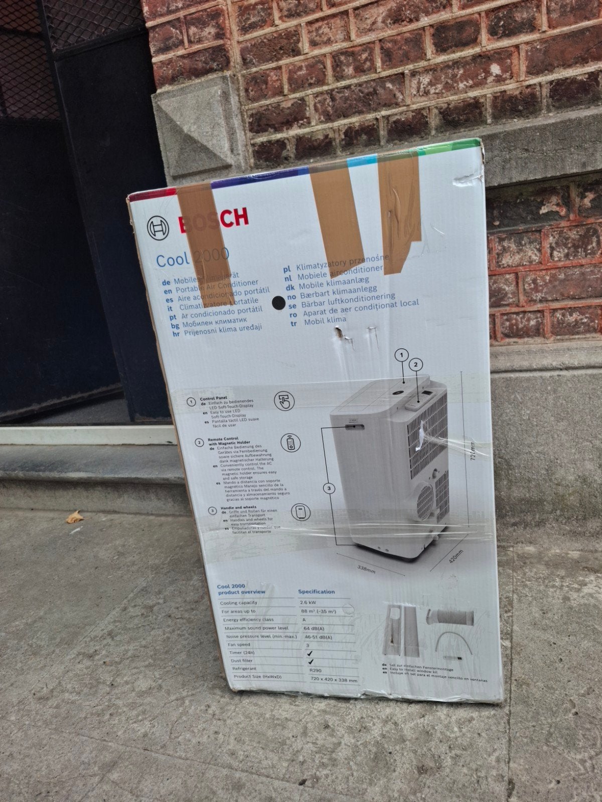 Climatiseur Bosch Cool2000, Neuf, 60 à 100 m³, Enlèvement ou Envoi, Refroidissement et Déshumidification