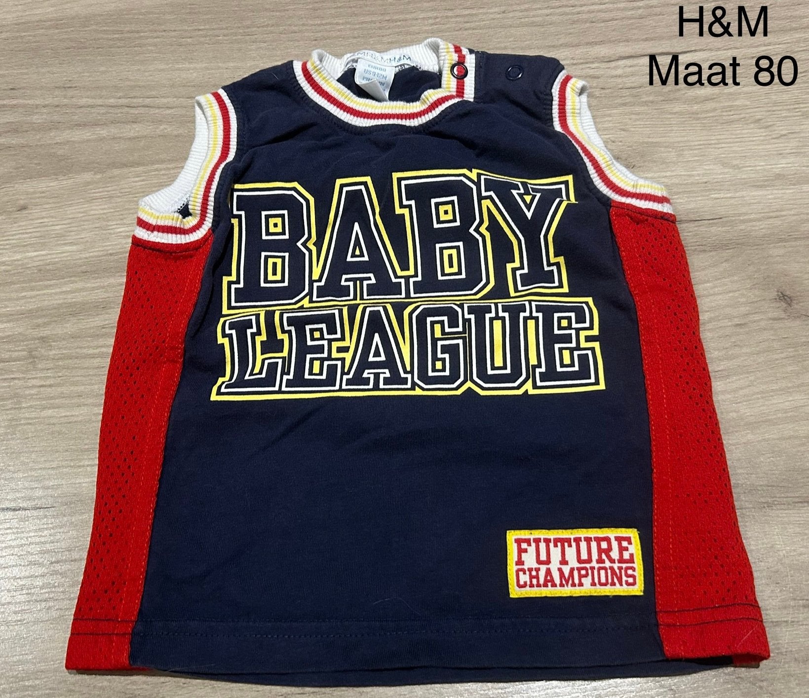Tanktop in basketbalstijl (H&M, maat 80), Ophalen of Verzenden, Zo goed als nieuw, Shirtje of Longsleeve