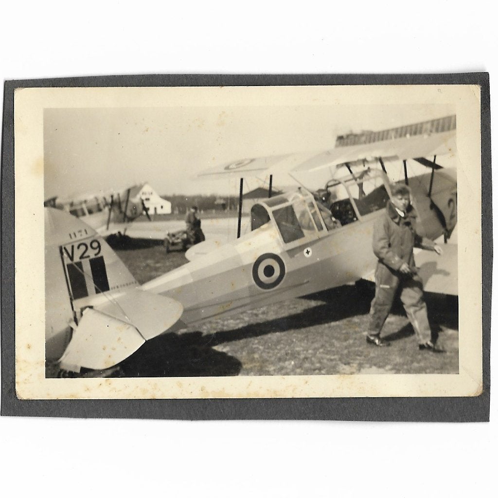 Belgisch vliegtuig (Stampe SV.4) met piloot, Ophalen of Verzenden, Luchtmacht, Foto of Poster