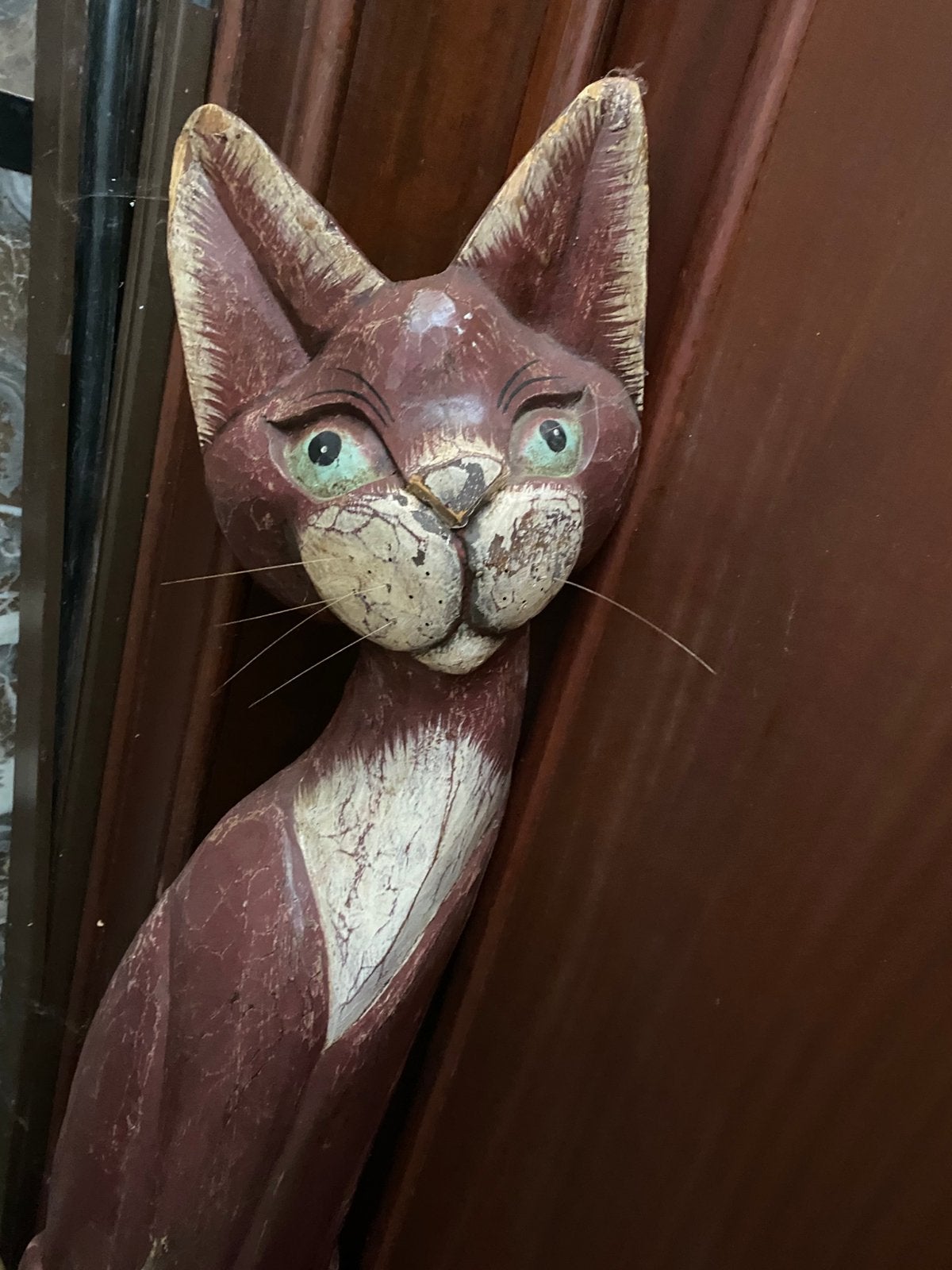 Statue en bois de chat, Antiquités & Art, Art | Autres Art, Enlèvement ou Envoi