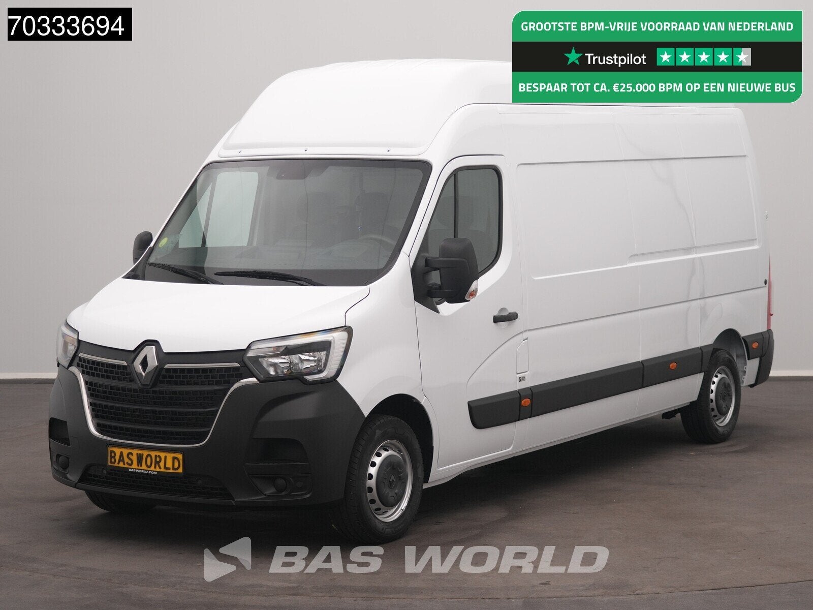Renault Master 130PK Hoog Dak L3H3 LED Airco Cruise Euro6 L3, Auto's, Stof, Gebruikt, Euro 6, 4 cilinders