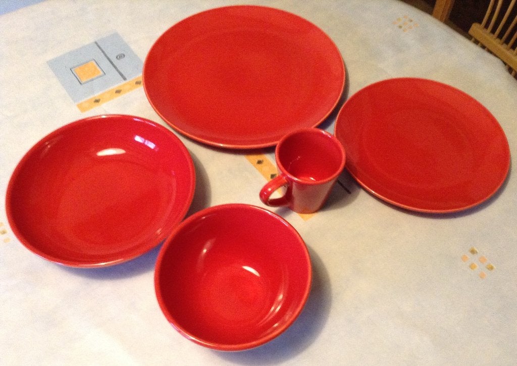 Ensemble de service de cuisine en céramique de 5 pièces, Neuf, Service complet, Enlèvement ou Envoi, Porcelaine