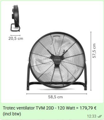 Vloerventilator /  Tafelventilator, Electroménager, Enlèvement, Neuf, Ventilateur de sol