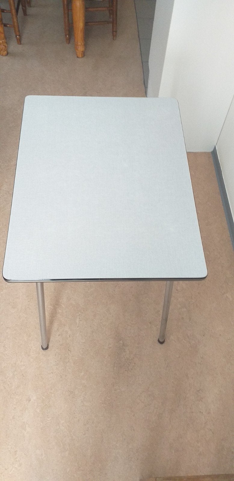 Vintage rechthoekige  keuken tafel uit oude tijd., Huis en Inrichting, Ophalen, Gebruikt, Rechthoekig, Overige materialen
