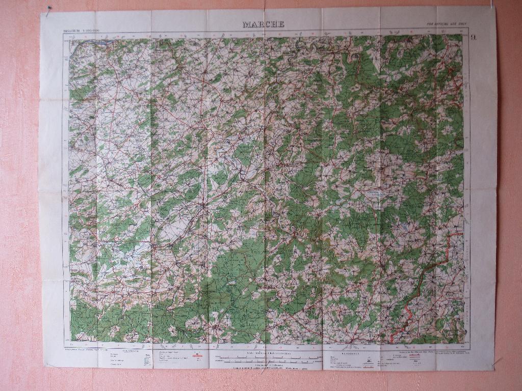 ABL - Carte géographique 1919 - Marche, Enlèvement ou Envoi, Armée de terre, Autres types