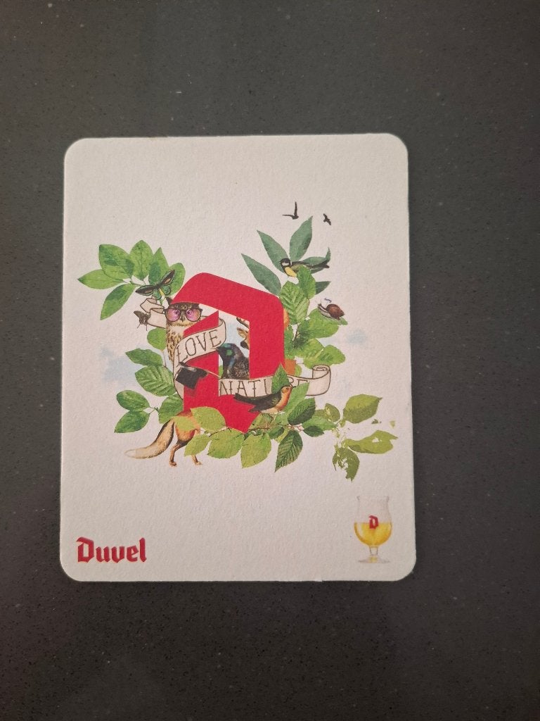 Bierviltje Duvel Verfrissend van nature, Ophalen of Verzenden, Nieuw, Viltje(s), Duvel