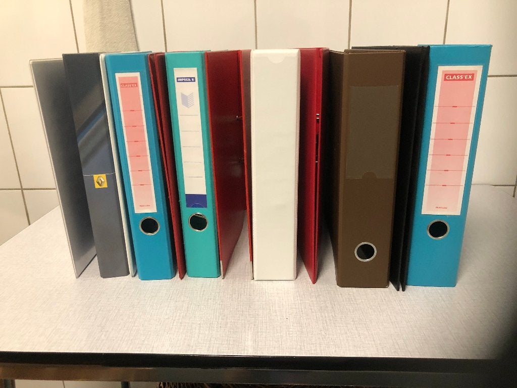 Set van 11 klasseermappen/ordners, Ophalen of Verzenden, Zo goed als nieuw
