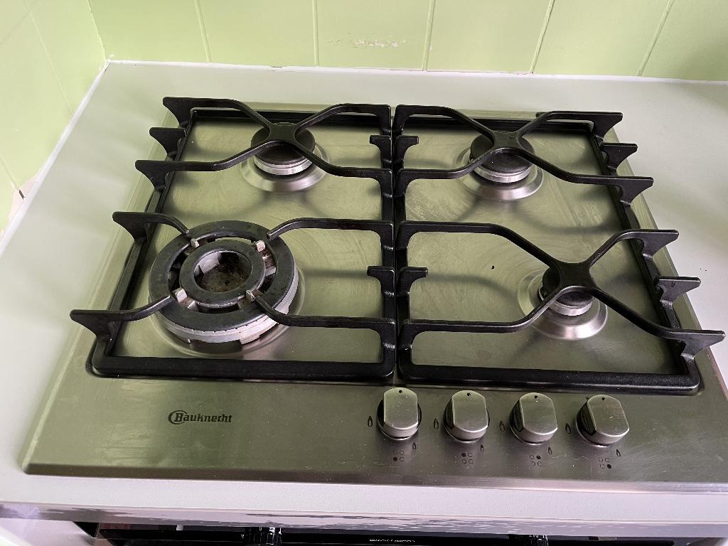 Bauknecht gasfornuis 4 bekkens, Ophalen, Gebruikt, Minder dan 85 cm, 4 kookzones