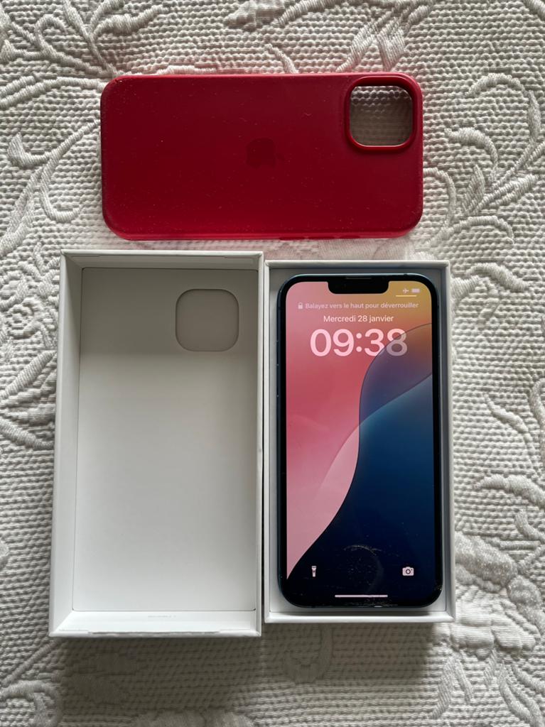 Iphone 13 blauw 128 gb 76%, Telecommunicatie, Ophalen of Verzenden, Zo goed als nieuw, IPhone 13, Blauw